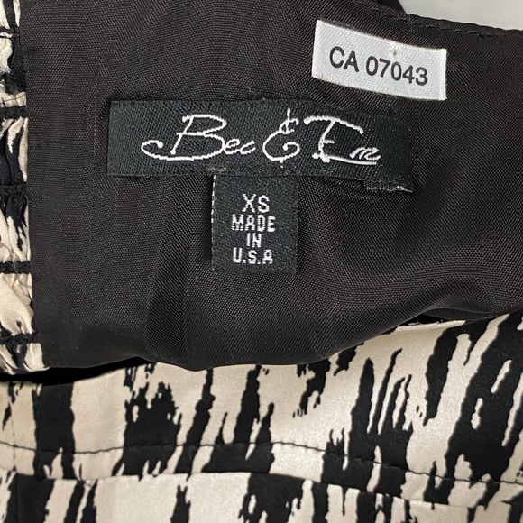 Bec & Em Black & White Silk Party Dress Size XS - Picture 10 of 12